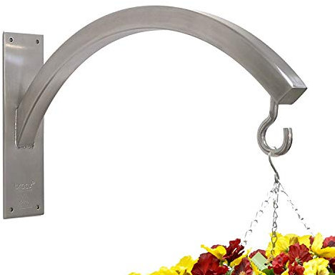 Braax Arch - Hanging Basket Bracket Outdoor Indoor for Planters, Bird Feeders, Solar Lights, Wind Chimes, Lanterns : Stainless Steel Heavy Duty