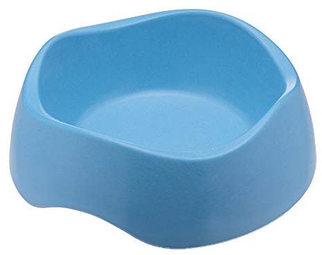 Beco Pets, Cuenco de bambú para Comida y Agua para Perros, Antideslizante, fácil de Limpiar, Azul, pequeño