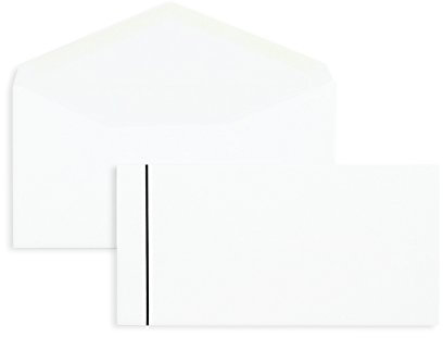 Trauerumschläge | Premium | 110 x 220 mm (DIN Lang) Weiß (100 Stück) Nassklebung | Briefhüllen, Kuverts, Couverts, Umschläge mit 2 Jahren Zufriedenheitsgarantie