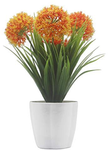 Xichen® Künstliche Topfpflanze, Hortensie, 25 cm orange