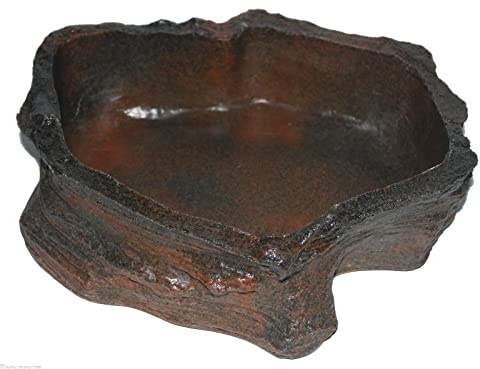 Dragon - Wasserschale - Futternapf - Felsschale - Wasserschale - Futterschale XLarge Lava Rock 2250 ml BTH 30x24x8 cm