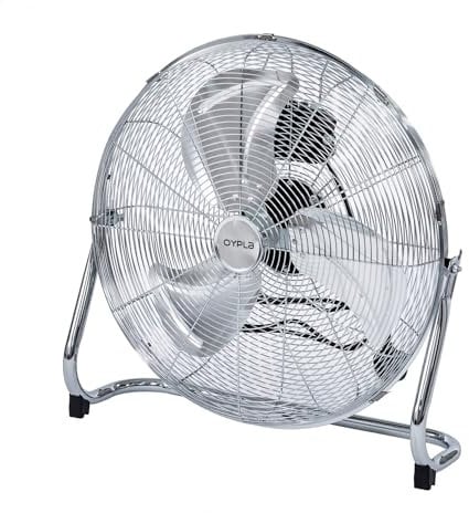 Oypla Electrical 20 Inch 50cm Chrome 3 Speed Floor Standing Gym Fan Hydroponic