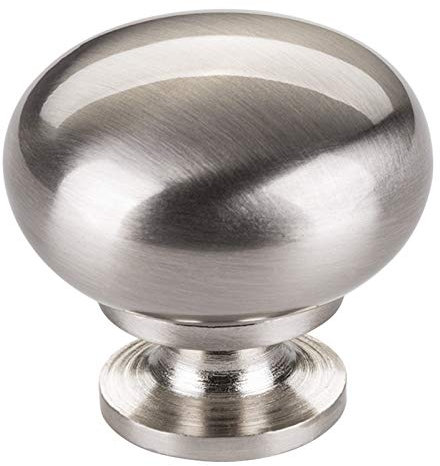 10 x SO-TECH® Möbelknopf OSCAR Edelstahloptik Ø 32,5 mm - Design trifft auf Funktion - Knopfgriff Küchengriff Küchenknopf Möbelgriff