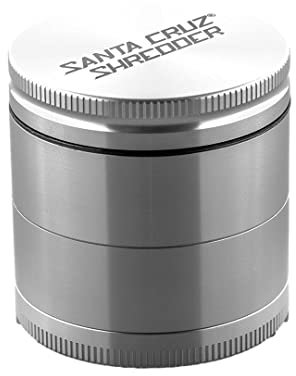 Large 4 Piece Gloss Herb Grinders by Santa Cruz Shredder-Grey