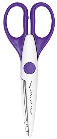 Wedo 771907 Kreativschere (mit Barockschnitt, 16 cm große) griffe violett