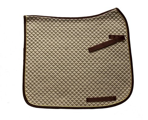HKM Saddle pad-73818310.0646 Natur/Braun/Gold Vollblut