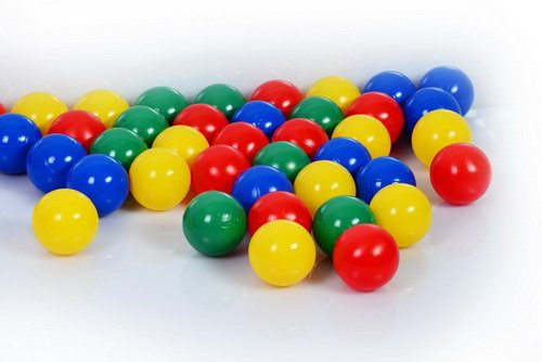 koenig-tom 1.000 Bälle 6cm in Kindergarten & Gewerbequalität Babybälle Plastikbälle ohne gefähliche Weichmacher