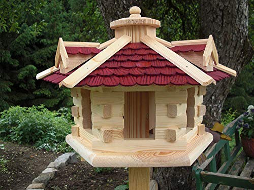 Vogelhaus-Vogelhäuser Vogelfutterhaus Vogelhäuschen aus Holz Vogelhausständer Nistkasten Schreinerarbeit in unterschiedlichen Farben erhältlich … (Vogelhaus V32)