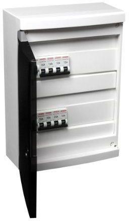 Debflex 707652 Coffret + 8 Disjoncteurs + 2 Interrupteurs