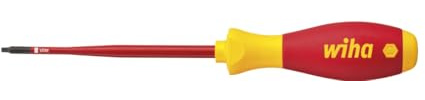 Wiha Schraubendreher SoftFinish® electric slimFix Vierkant (35505) #2 x 125 mm für tiefliegende Schrauben, ergonomischer Griff für kraftvolles Drehen, Allrounder für Elektriker, VDE-geprüft, stückgeprüft
