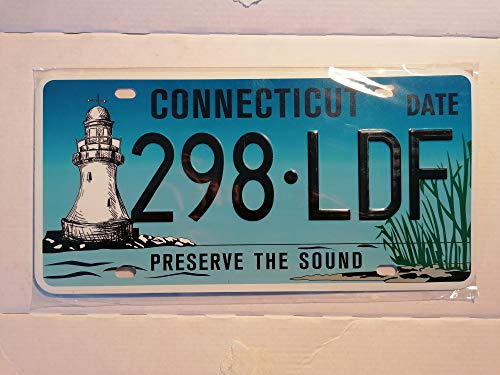 American USA License Plate Connecticut Preserve the Sound