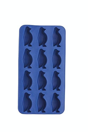 BarCraft Eiswürfelform Bar Craft-Mix It für 12 Pinguine aus Gummi in blau, 12 x 17 x 22 cm