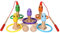 Holz Kegelspiel für Kinder - 3 in 1 Holzspielzeug Angelspiel Ringwurfspiel und Kegelspiel - Bowlingspiel für Kinder - Magnetisches Angelspiel - Holzspielzeug für 3-Jährige