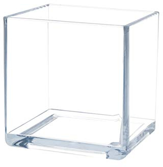 Royal Imports Clear Acrylic Flower Vase Cube – 4x4 Plastic Square Vase for Flowers – Unbreakable Decorative Centerpiece for Home, Wedding, or Events – Clear Large Look, Modern Design