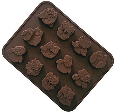 1 Stück Halloween Eule Silikon Backformen, FantasyDay Antihaftbeschichtet Silikon Kuchenform Muffinbackformen Brotbackform Backform Kasten für Muffin Kuchen Pudding Gelee - Hochwertige Silikonbackform
