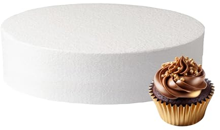 Culpitt 16 x 3 Round Cake Dummy, Straight Edge Cake Form, Practice Cake Decorating or Use for Creating Long-Lasting Displays, Smooth Polystyrene