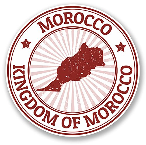 2 x Sticker vinyle en Maroc iPad Ordinateur Portable voiture drapeau Carte Cadeau bagages de voyage # 4494-10cm x 10cm
