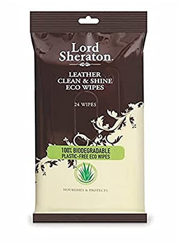 Lord Sheraton Leather Clean and Shine Wipes, Pack of 24