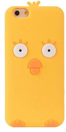 SKS Distribution® Niedliche Küken-Telefonschutzhülle aus gelbem Silikon für Apple iPhone 6/6S