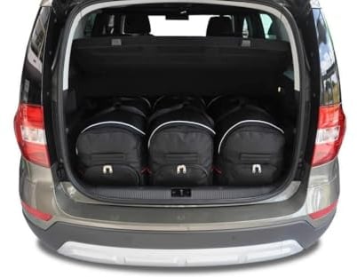 KJUST Dedizierte Kofferraumtaschen 3 stk kompatibel mit SKODA YETI I 2009-2017