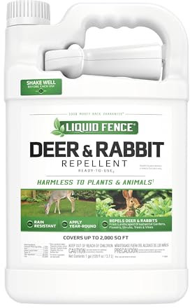 Liquid Fence Deer and Rabbit Repellent, Ready-to-Use, 1-Gallon