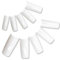 Fat-catz-copy-catz False medium/long length French Acrylic half tips false fake nails & glue, 10 different sizes (10 of each size)