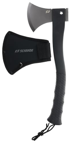 Schrade Delta Class Bedrock Magnum Axt mit Edelstahl Titanbeschichtete Klinge für Outdoor Survival
