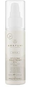 Paul Mitchell Awapuhi Wild Ginger Styling Treatment Oil - exklusives Haar-Öl für geschmeidigen Glanz, Hair-Styling für trockenes, strapaziertes Haar, 100 ml