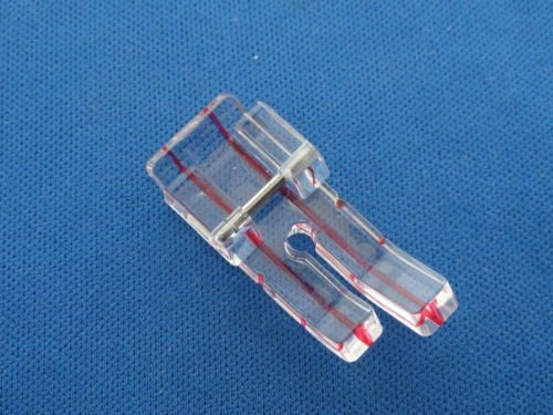 CLEAR VIEW GUIDE FOOT STRAIGHT STITCH SNAP ON, COMPATIBLE FOR BROTHER, TOYOTA, NEW SINGER DOMESTIC SEWING MACHINES