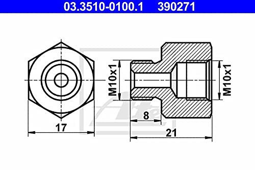 ATE 03.3510-0100.1 Adapter, Bremsleitung