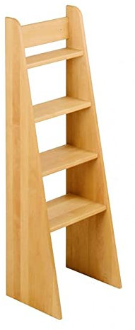 BioKinder Treppen-Leiter Leiterregal Hochbettleiter Noah aus zertifiziertem Massivholz Erle 120 x 40 x 31 cm