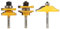 Yonico 12338q Ogee 3 Bit Raised Panel Cabinet Door Router Bit Set 1/4-Inch Shank