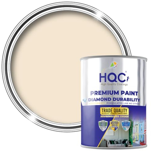 HQC Smooth Masonry Paint - Mint Green - 2.5 l (Pack of 1) Litre for Brick, Concrete, Render & Garden Walls, Waterproof Formula