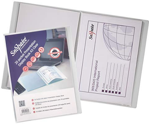 Snopake Präsentations-Sichtbuch 20 Hüllen A3 transparent