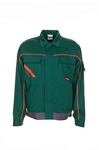 Planam 2482056 - Bund giacca visline v2, taglia 56, verde/arancio/ardesia