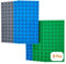 Strictly Briks Premium Big Briks Blue, Gray, and Green 7.5 x 3.75 Baseplate Set - 12 Pack - Compatible with All Major Large Size Brands – Large Pegs Only
