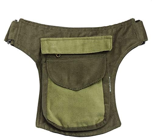 Freak Scene Gürteltasche - Cliff - Kord grün hell-dunkel - Bauchtasche - Hüfttasche