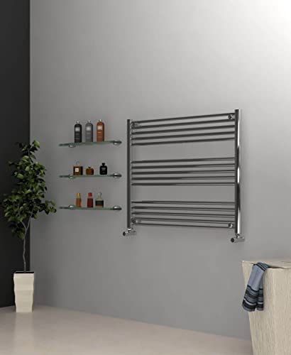 Adige 1000mm Wide 800mm High Chrome Large and Wide Horizontal Towel Radiator Under Window Heated Towel Rails