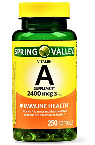 Spring Valley - Vitamin A SUPPLEMENT 2400MCG 250 Softgels