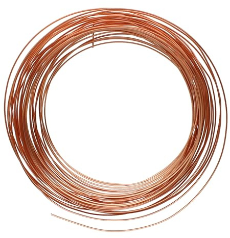 The Beadsmith Half-Round Craft Wire – Soft Temper Jewelry Wire, Copper Color, 21 Gauge, 7 Yards