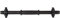Gymtek - Kurzhantelstange, Länge 35-40cm, Ø 24mm (+/-2mm), 2 Sternverschlüsse Griff gerändelt Hantelstange Kurzhantel Hantelgriffe für Gewichte Hantelscheiben Dumbbells - Schwarz