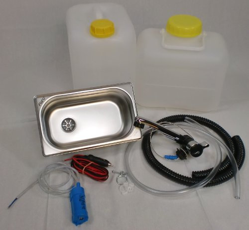 12V Wasseranlage Imbisswagen Verkaufsanhänger Campingküche Bausatz Spüle Wohnmobil 265x160x100 London (N) (ad-ideen)