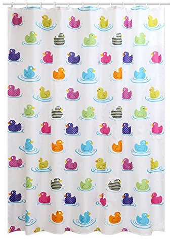 techxtyle Peva Rideau de douche 180 x 180 cm canard Multicolore