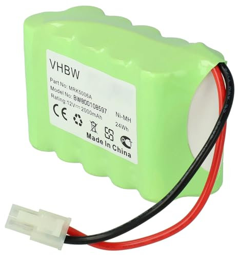 vhbw NiMH Batterie 2000mAh (12V) pour Tondeuse à Gazon Robomow Premium RC302, RC304, RC306 comme MRK5006A.