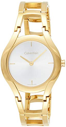 Calvin Klein Damen Analog Quarz Uhr mit Edelstahl Armband K6R23526