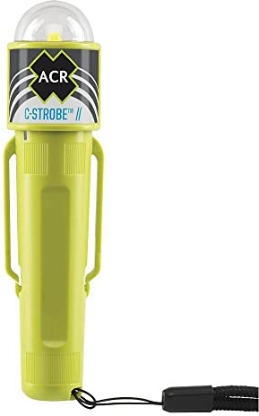 ACR C-Strobe LED Life Jacket Emergency Signal with Clip & Velcro Strap, USCG & Solas Approved. Requires AA Batteries (Card 3965.1) for Emergency signaling.