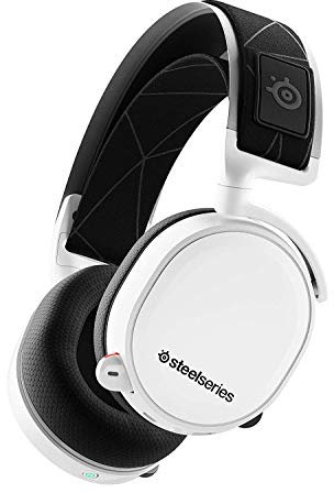 SteelSeries Arctis 7 [Legacy Edition], Drahtlos Gaming-Headset, DTS 7.1 Surround für PC, PC / Mac / PlayStation 4 / Android / iOS / VR, Farbe weiß