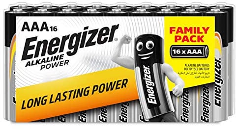 Energizer - Batterie alcaline AAA, confezione da 16