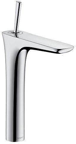 hansgrohe Wasserhahn PuraVida (Armatur mit Auslauf Höhe 200 mm und Push-Open Ablaufgarnitur) Chrom