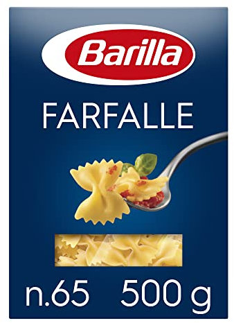 Barilla Pasta Klassische Farfalle n.65 aus hochwertigem Hartweizen immer al dente, 4 x 500g